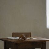 Primitive side table from the early 19th century in pine, Danish baroque cabinetmaker.