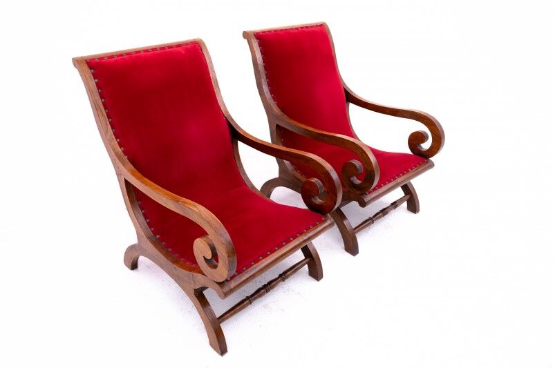 Pair of armchairs from the 1920s, Northern Europe.