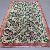 Vintage turkish rug 206x135 cm shabby distressed carpet medium