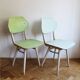 Set of 6 vintage TON chairs in painted wood, Czechoslovakia, 1964
