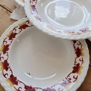 4 vintage deep plates L'Amandinoise Carnac