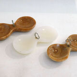 Set of 3 stone salt cellars
