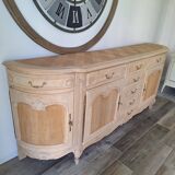 Low buffet in renovated solid cherry wood – Revisited Louis XV style – 250 cm