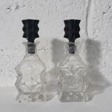 Bottles (wine-oiling) Art Deco in Stylized Glass