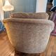 Pair of brown chenille velvet lounge chairs