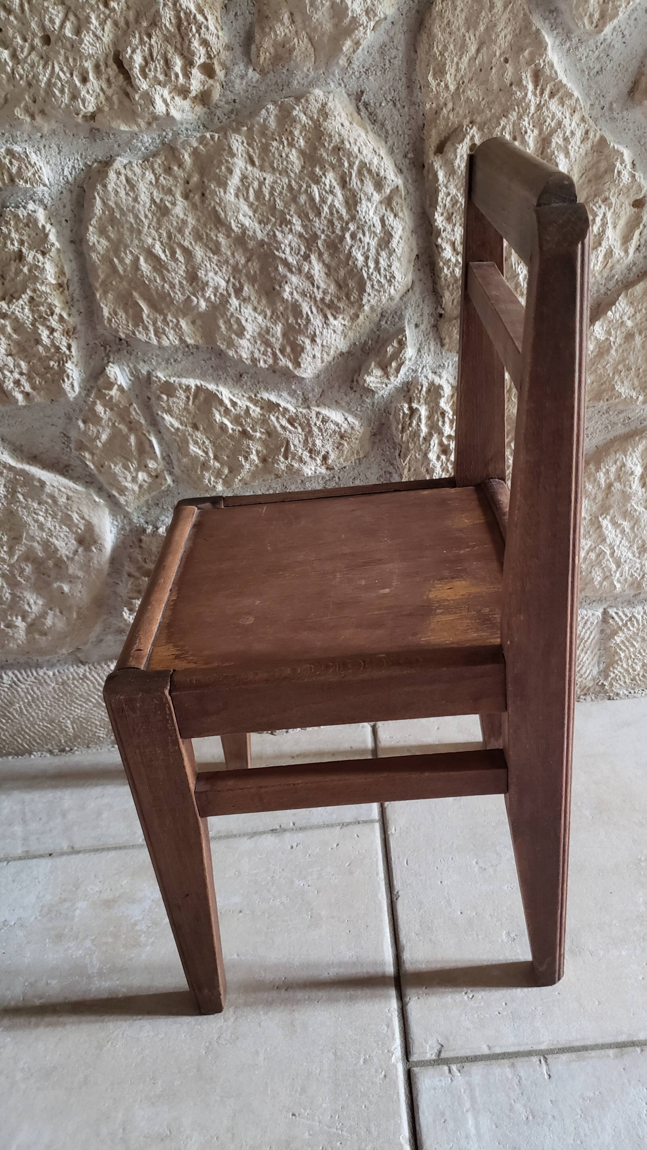 Solid wood school chair