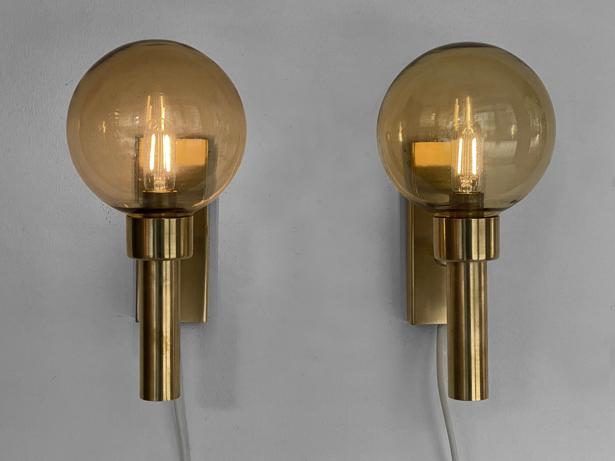 Pair of wall lights/sconces "Bodegalampet" by Vitrika. Denmark 1970s