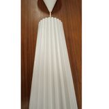 Suspension scandinave opaline blanc drapée