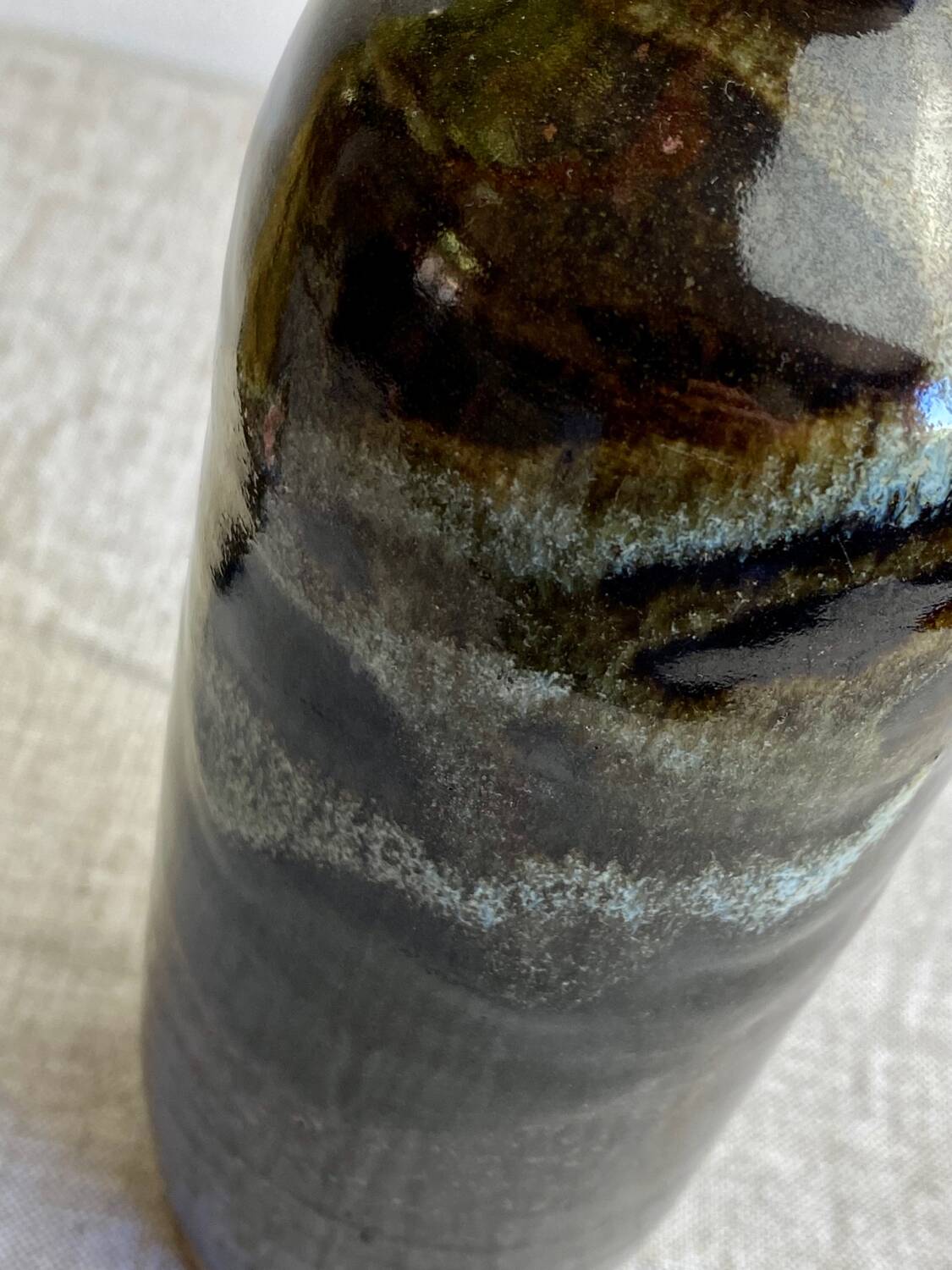 Glazed stoneware vase