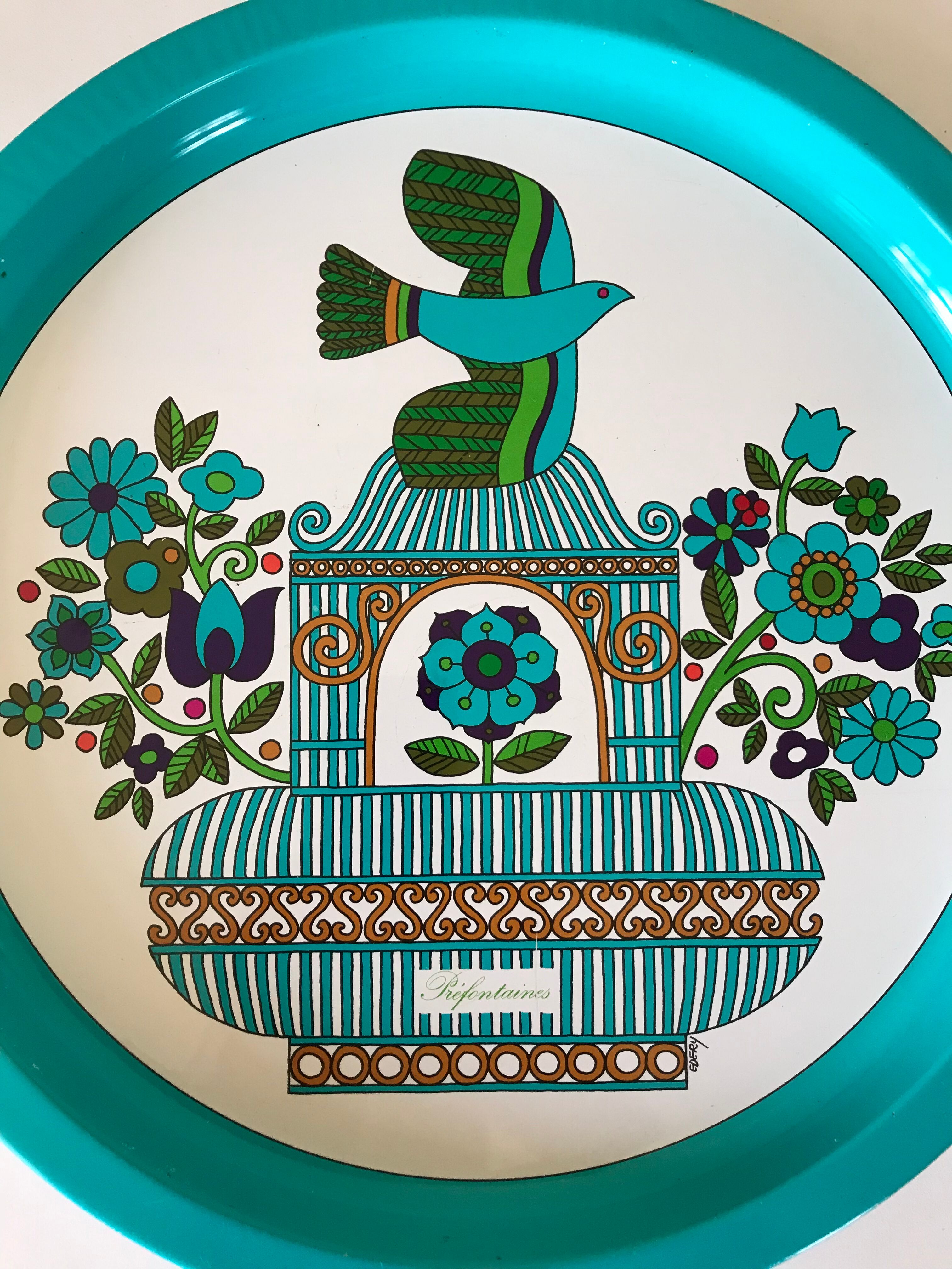 Plateau prefontaine vintage design 1970