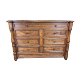 Commode balustre style empire 1900 noyer