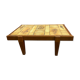 Table basse en bois et céramique herbier