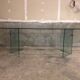 Table verre trempé post moderne circa 1980