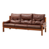 Canapé en cuir Pierre Chapo S32 pour Atelier Chapo France années 1960