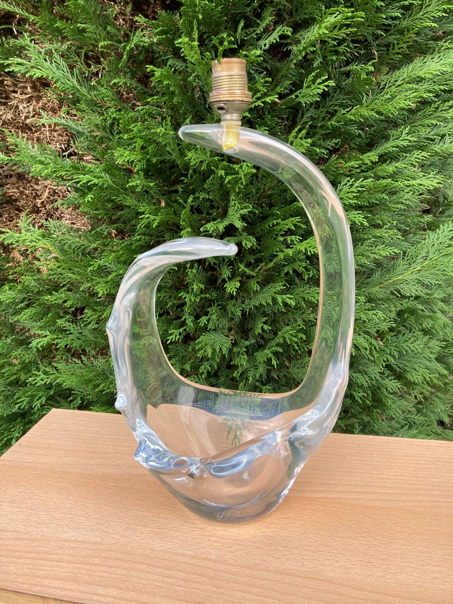 Crystal lamp foot signed Schneider France 2,618 Kg - for 38 cm high