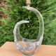 Pied de lampe cristal signé Schneider France 2,618 Kg  - pour 38 cm de haut