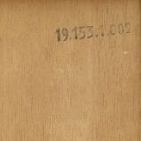 Wardrobe secretary child 60s wood and rattan feet compass