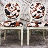 Baroque Style Wooden Dining Chairs, 1980