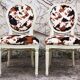 Baroque Style Wooden Dining Chairs, 1980