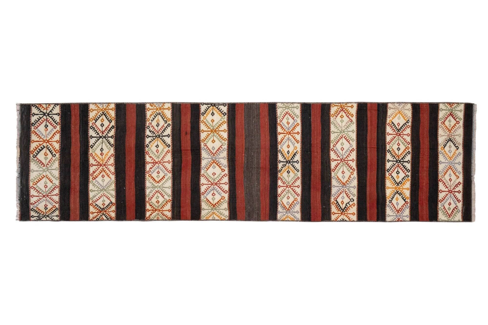 Vintage Turkish hallway rug 64x223 cm