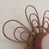 Wall light  'flower' 60s 70s rattan