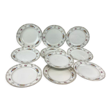 10 vintage hollow plates made in france