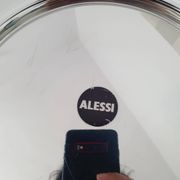 Alessi Ettore Sottsass / Serving plate stainless steel 18/10 and gold NG5100