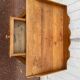 Vintage wooden desk table with one drawer