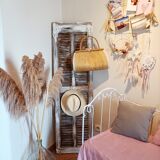 Vintage shutter renovated into a coat rack