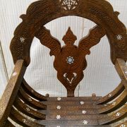 Old Syrian ethic armchair wood and mother-of-pearl