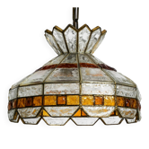 Beautiful large heavy 1960s Italian PoliArte glass ceiling lamp | Ø 52cm