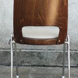 Series of 6 stackable chairs Baumann model Manhattan