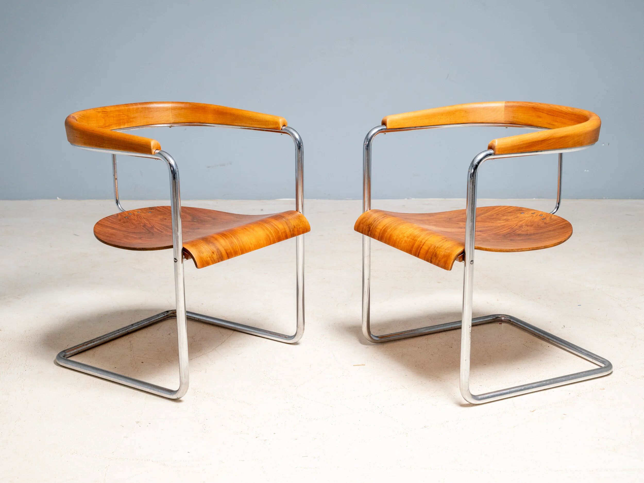 Czechoslovak Functionalist chairs, attributed to Jindřich Halabala, 1930s