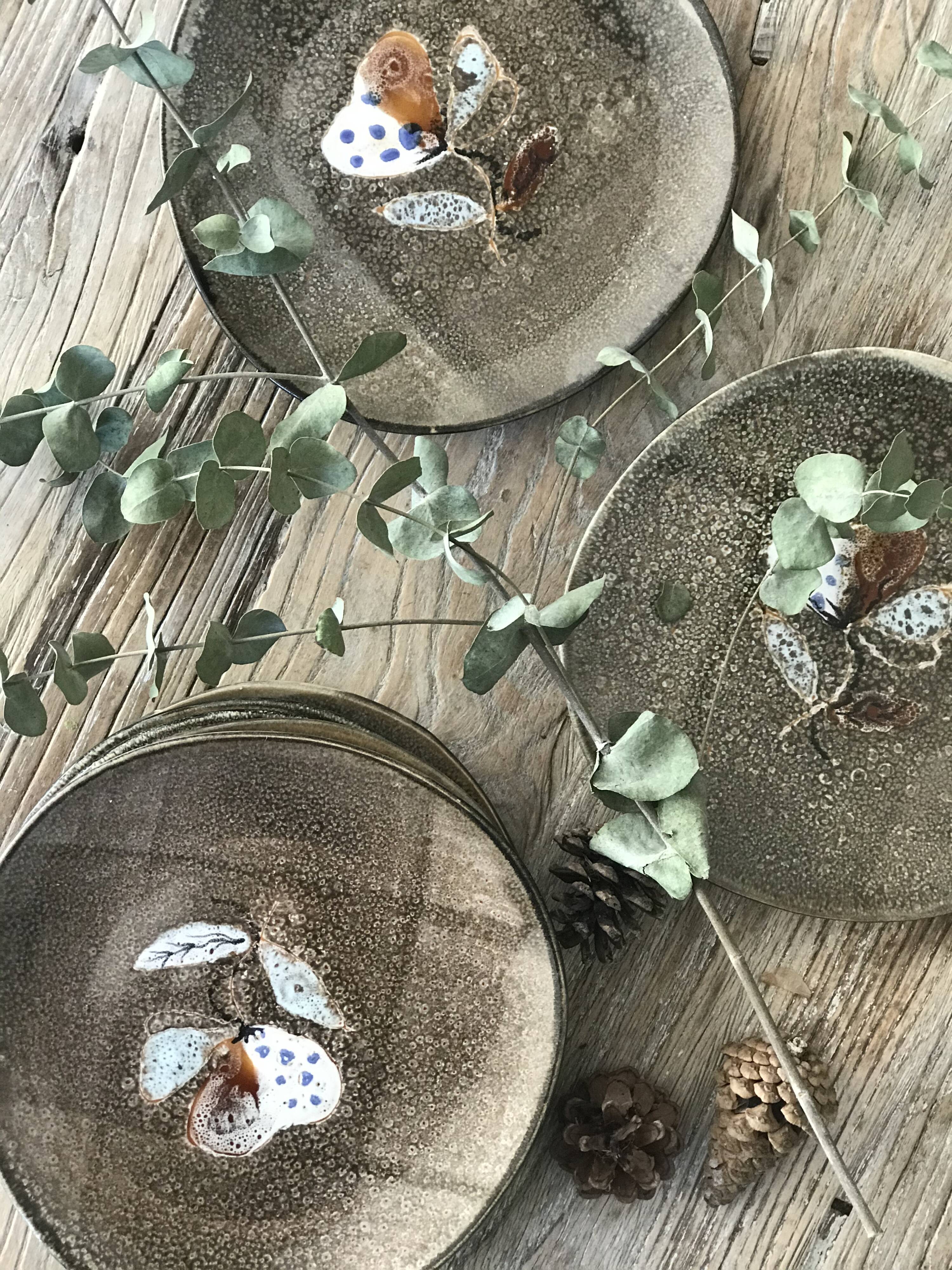 batch of 6 porcelain dessert plates