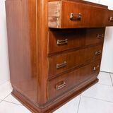 Commode de banquier d'époque art déco circa 1920 en acajou et placage d'acajou