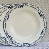 Set of 6 hollow plates Salins Model Saussure A.B.Terre de Fer