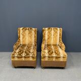Set of two Victorian ladies armchairs from France 19th century