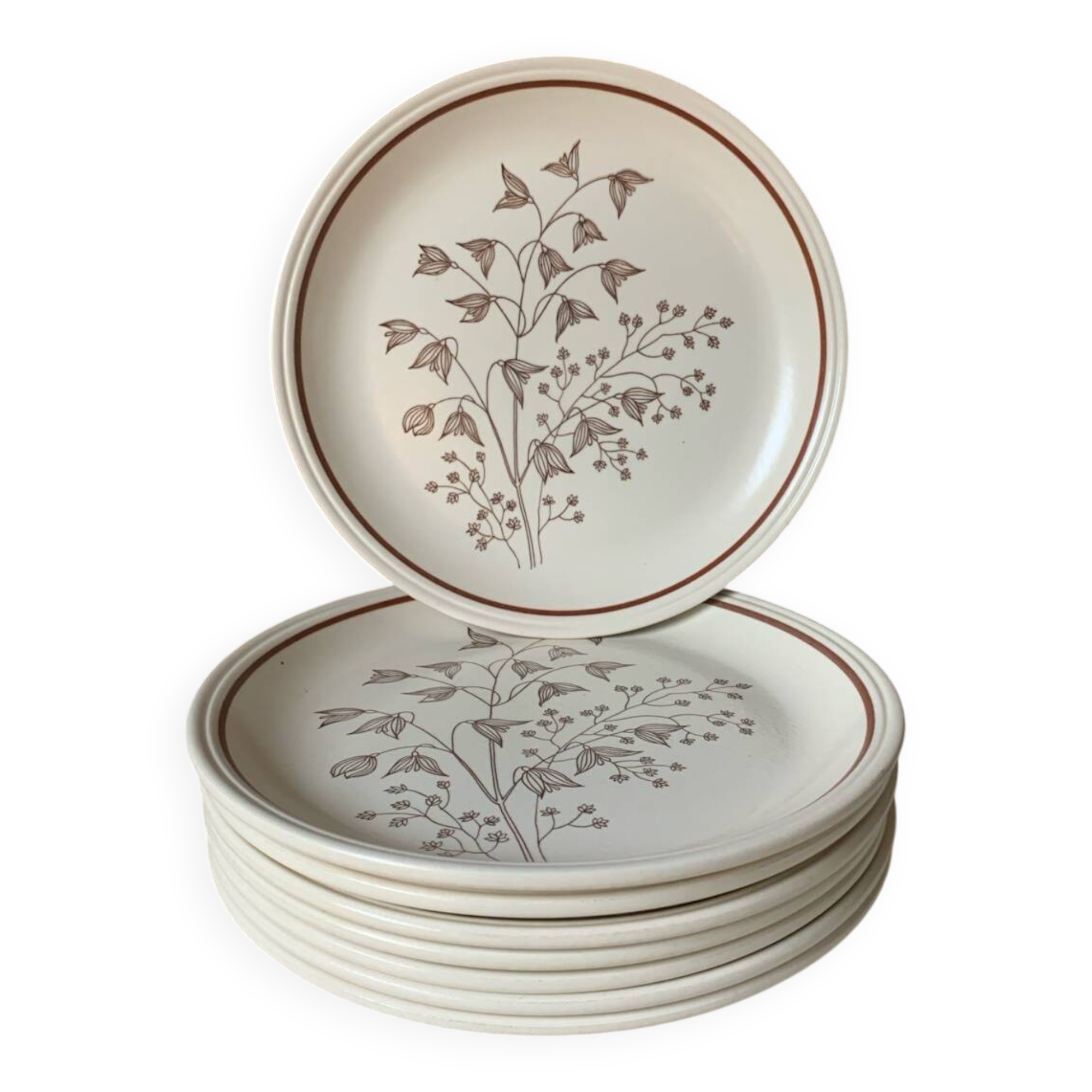 Huit assiettes à diner Biltons England