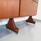 Bookcase modular double shelf vintage teak from the 60s