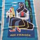 Linge de décoration vintage air france, guy georget, art mural