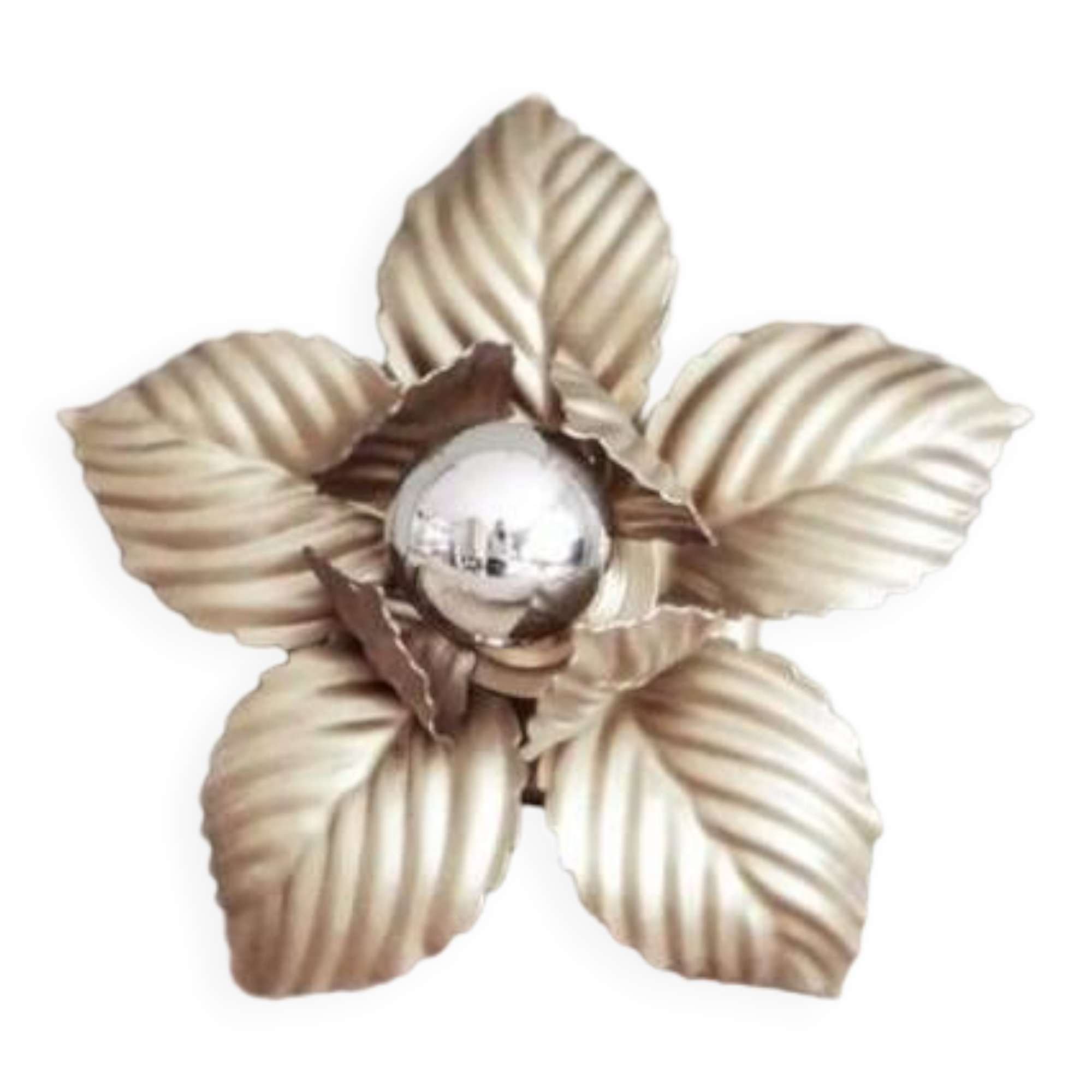 Vintage metal flower wall light