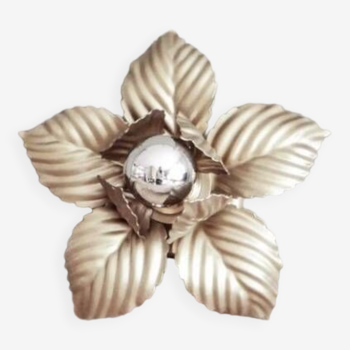 Vintage metal flower wall light