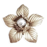 Vintage metal flower wall light