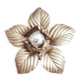 Applique fleur métal vintage