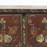 Folk art painted wedding chest
