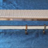 Brass and perforated metal coat and hat rack, 1960s