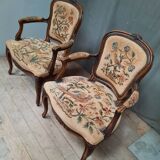 Pair of Louis XV style canriolet