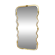 Wave Mirror in Gold "Torchon" Torciglione Glass Design