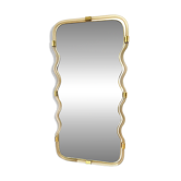Miroir Vague en Or "Torchon" Torciglione Design en Verre
