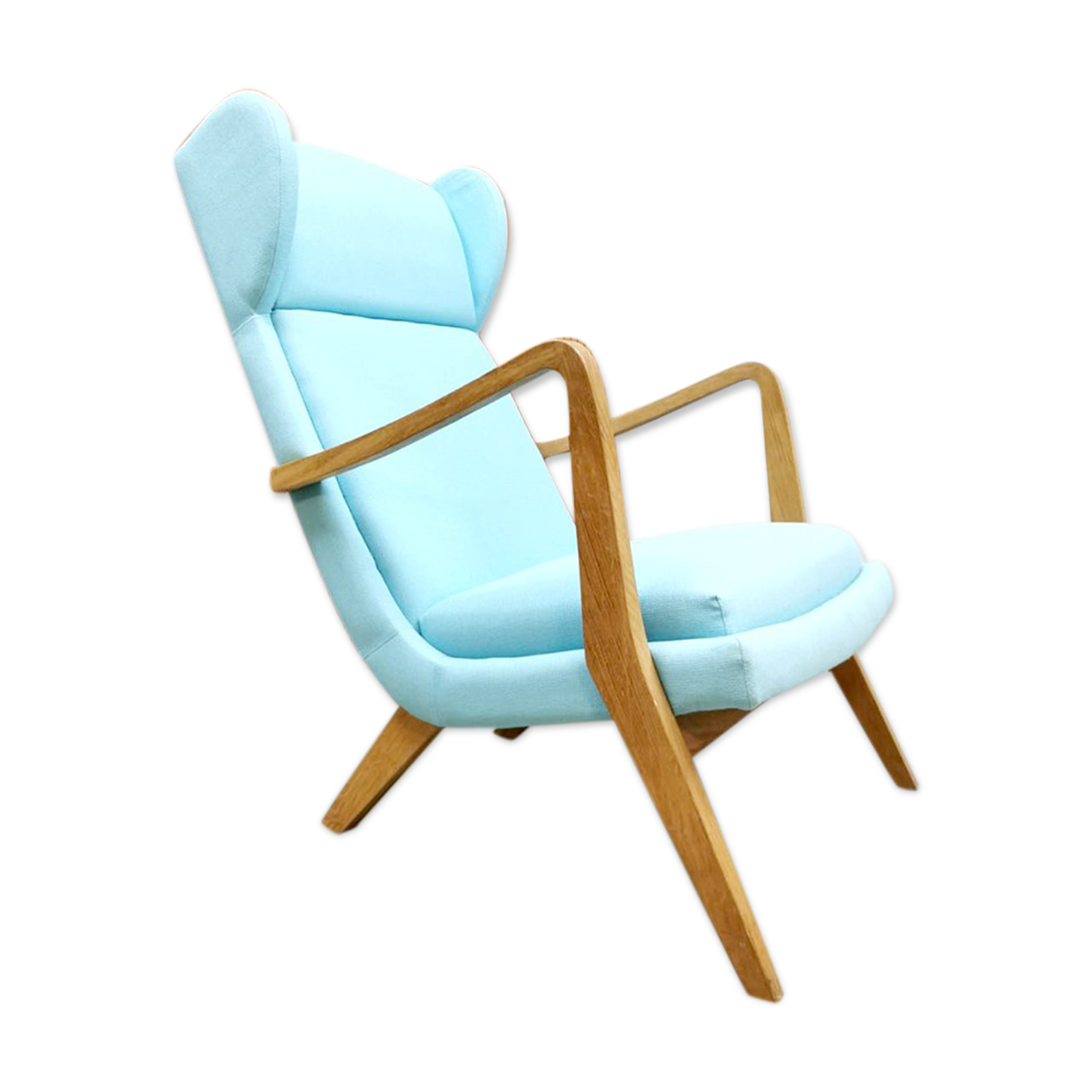 Vintage Danish design wingback arm chair